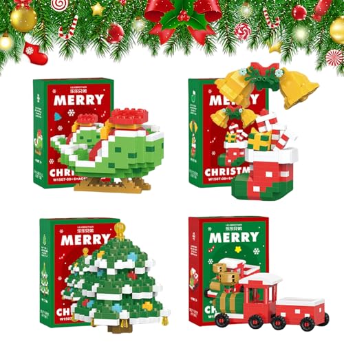 4 Stück Weihnachts-Baustein-Set, Weihnachtsmann Rentier Puzzle zum Zusammenbauen, DIY Weihnachtsbaustein-Spielzeug, Kleine Figuren for Kinder als Geschenk, Weihnachtsbaum-Dekorationen 4 Stück Weihnachts-Baustein-Set, Weihnachtsmann Rentier Puzzle zum Zusammenbauen, DIY Weihnachtsbaustein-Spielzeug, Kleine Figuren for Kinder als Geschenk, Weihnachtsbaum-Dekorationen von AVZYARDY