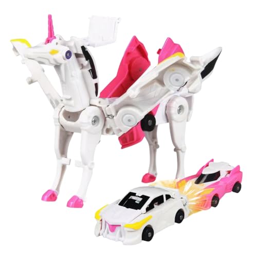 AVZYARDY 2 in 1 Ultimatives transformierendes Einhorn-Autospielzeug, magnetisches Fahrzeug, Cartoon-Pferd, Actionfiguren, Spielzeug, lustiges Transformationsmodell, Kinderspielzeug, Weihnach von AVZYARDY