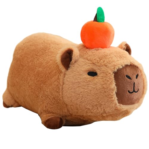 AVZYARDY 20 cm Simulation Capibara mit Früchten Kawaii Plüschtier Süße Puppe Simulation Capibara Anime Flauschiges Spielzeug Kuscheltiere Weiche Puppe Plüsch Niedliche Kuscheltiere Weiche Pu von AVZYARDY