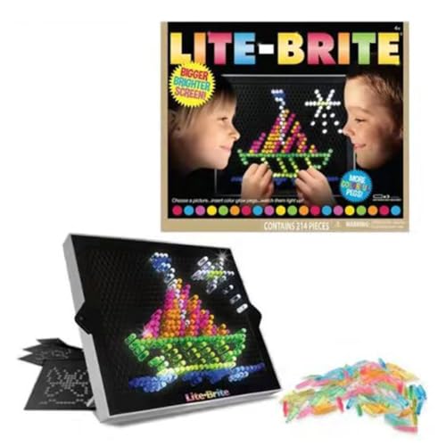 AVZYARDY 296 Stifte, leuchtendes kreatives Aktivitätsspielzeug, batteriebetriebenes, helles Spielset, frühpädagogisches Lernspielzeug, Retro-Stil, 3D-Pixelkunst für Kinder ab 3 Jahren von AVZYARDY