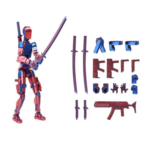 AVZYARDY 3D-gedruckte Actionfigur, mehrgelenkige Actionfiguren, Zusammenbau abgeschlossen, Ganzkörper-mechanisches bewegliches Spielzeug, Actionfigur, Dummy, Schreibtischdekoration von AVZYARDY