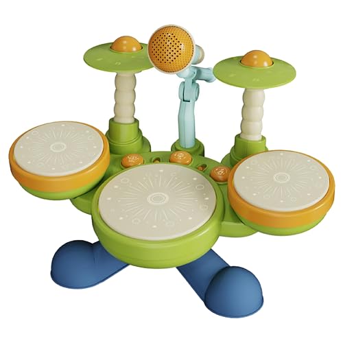 AVZYARDY Baby-Musikspielzeug, Montessori-Lernspielzeug, Jazz-Trommelspielzeug-Set mit Mikrofon, multifunktionales Schlagzeug-Set, Jungen und Mädchen von AVZYARDY