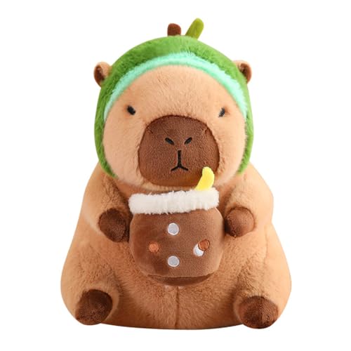 AVZYARDY Cartoon-Tierpuppe, süßes Capybara-Plüschtier, Simulation Capybara-Plüschpuppe, einzigartige braune Plüschtiere, Puppengeschenke, 11,8-Zoll-Capybara-Stofftierspielzeug für Kinder für von AVZYARDY