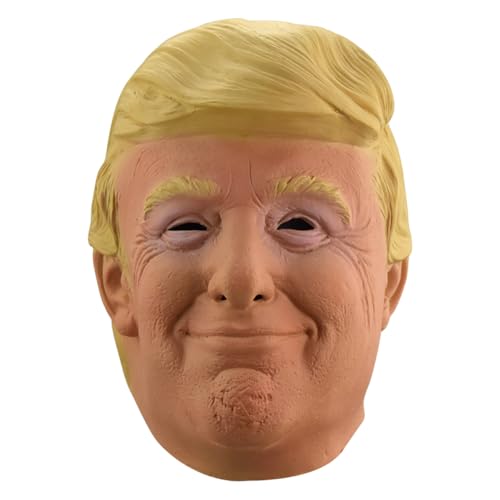 AVZYARDY Donald Trump Realistische Promi-Maske Donald Trump Halloween Cosplay Maske Charakter Dress Up Prop für Festival Halloween Ostern Kostümparty von AVZYARDY