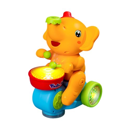 AVZYARDY Elektrischer Elefant, Krabbelauto, Spielzeug für Babys, Musikspielzeug, Elefant, Musik, interaktives Spielzeug, frühes Lernen, interaktives Spielzeug, Musik, Gehender Elefant, Schla von AVZYARDY