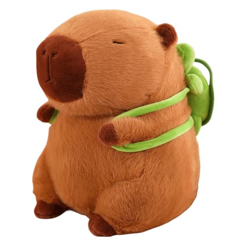 AVZYARDY Flauschige Capybara-Puppe mit Schildkröte, Bequeme Plüschsimulation, Capybara-Puppe, lustiges Tier-Wurfkissen für Weihnachten, Geburtstag, Geschenk von AVZYARDY