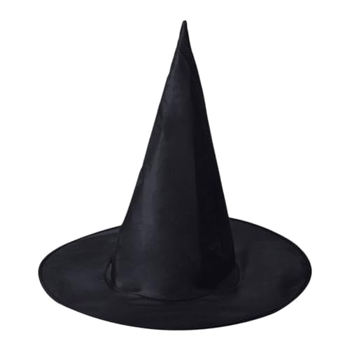 AVZYARDY Halloween Schwarzer Hexenhut Cosplay Hexenkostümzubehör Breitkrempiger spitzer Hut Leuchtender Hexenhut for Männer Frauen Dekorationen for Zuhause im Freien for Party-Maskerade von AVZYARDY