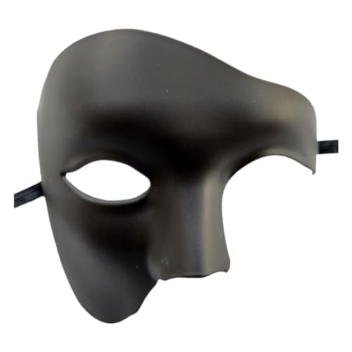 AVZYARDY Phantom Oper Halbgesichtsmaske Phantom Oper Herren Maskerade Halbgesichtsmaske Abschlussball Party Nachtclub Maske Karneval Einäugiges Halbgesicht Phantommaske Karnevalszubehör Thea von AVZYARDY