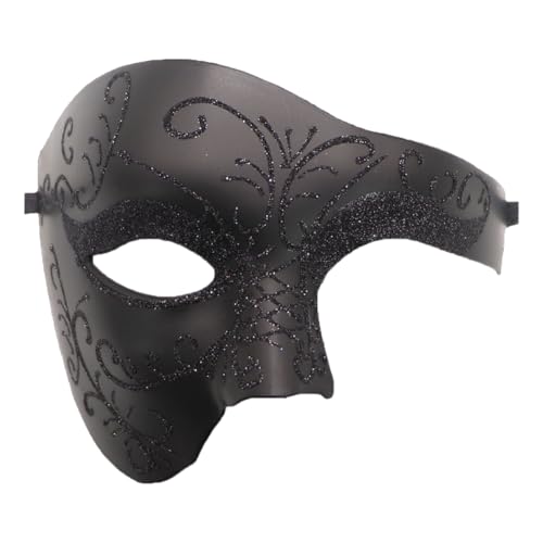 AVZYARDY Phantom Oper Halbgesichtsmaske Phantom Oper Herren Maskerade Halbgesichtsmaske Abschlussball Party Nachtclub Maske Karneval Einäugiges Halbgesicht Phantommaske Karnevalszubehör für von AVZYARDY