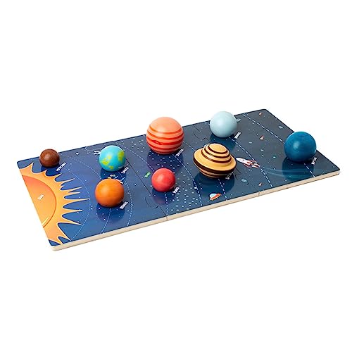 AVZYARDY Planeten-Spielzeug aus Holz, Montessori-Spielzeug, individuelles Planeten-Puzzle, kreatives Design, Früherziehungsspielzeug, Hand-Auge-Koordination für Jungen und Mädchen von AVZYARDY