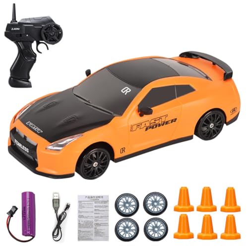 AVZYARDY RC Drift-Auto, 2,4 GHz, Maßstab 1:24, 4WD, wiederaufladbare Hochgeschwindigkeits-Renn-Drift-Autos mit Batterie und Drift-Reifen, Geschenke für Kinder von AVZYARDY