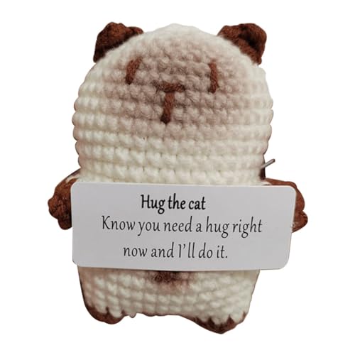 AVZYARDY emotionale Unterstützung, lustiges Stressabbau-Spielzeug mit positiver Affirmationskarte, kreative Strickpuppen, gestrickte Puppen, Geschenke für Frauen und Männer von AVZYARDY