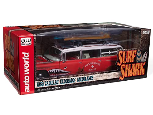 Auto World - CAD Eldorado Ambulance Surf Shark – 1959 (Maßstab 1:21) – 1/18 von AW AUTO WORLD