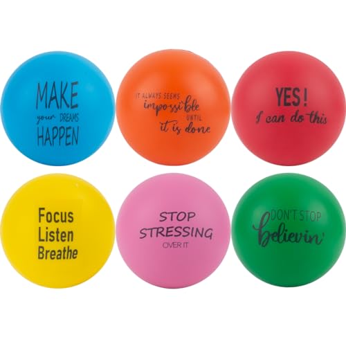 AWAVM 4-Pack StressBall Erwachsene Motivation Stress Balls für Kinder und Erwachsene,Antistressbälle für Kinder,Stress Relief Balls mit Quetos zur Linderung von Angst und Wut als Anti Stress Geschenke von AWAVM