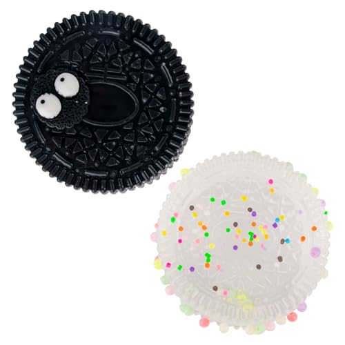 AWAVM Oreo Squishy, Taba Squishy Oreo, Keks Stressabbau Spielzeug, Fufu Squishy zur Angstlinderung, Keks Quetschspielzeug, Anti Stress Spielzeug für Kinder und Erwachsene, Mochi Squishy, 2 Stück von AWAVM