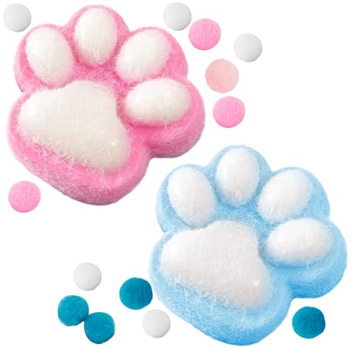 AWAVM 2 Stück Squishy Katzenpfotenspielzeug Cat Paw Squishy Squeeze Squishy Toy Katzenpfote Kawaii Anti-Stress für Kinder Erwachsene Taba Squishy Fufu Squishy Quetsch Spielzeug Party von AWAVM