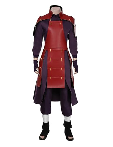 AWDOAJOI Anime Cosplay Kostüm Uchiha Madara Lederweste Anzüge Halloween Party Uniform Outfits (Größe M) von AWDOAJOI