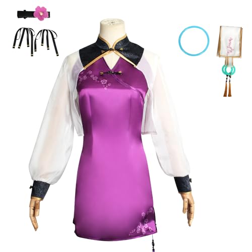 AWDOAJOI Cosplay-Kostüm, Anime, Cheongsam-Röcke, Kleid, Uniform, Anzug, Halloween, Party-Outfit, Größe L von AWDOAJOI