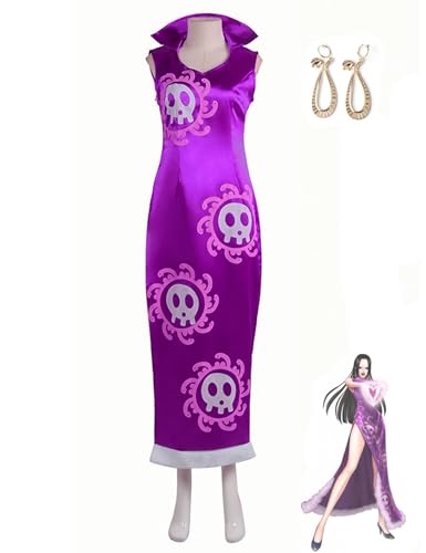 AWDOAJOI Cosplay Kostüm Boa Hancock-Kleid Cheongsam Anime Rock Halloween Party Uniform Anzüge (Größe M) von AWDOAJOI