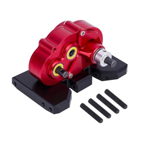 AWGSRZIU Leichtes CNC Aluminiumgetriebe OD-3 Overdrive Getriebe kompatibel mit 1/10 RC Crawlers Chassis III Pro Upgrade-Teile(RED) von AWGSRZIU