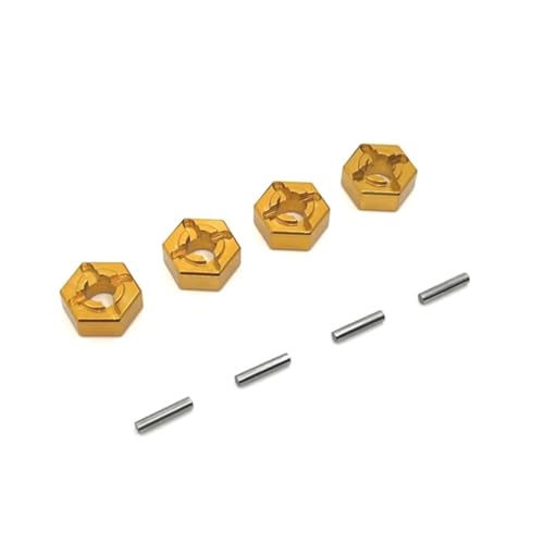 AWGSRZIU Metall 12 -mm -Rad -Hex -Hub -Adapter -Adapter kompatibel mit verschiedenen 1/16 RC -Autokubstanteilen(Yellow) von AWGSRZIU