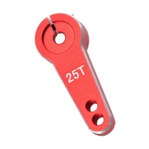 ＡＷＨＡＯ 1/10 RC Auto 25t Servro Arm, Lenkerarm in RC Metall für Axialfahrzeuge Weil DIY, Rot von ＡＷＨＡＯ