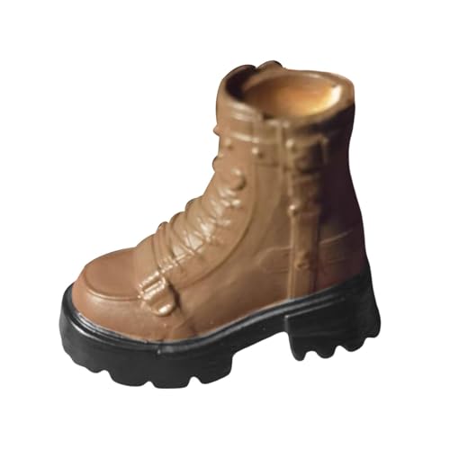 ＡＷＨＡＯ 1/12 Skala -Figurenstiefel Schuhe, Arbeitsstiefel, Miniaturaktionsfiguren Kostüm für weibliche Figuren, Khaki von ＡＷＨＡＯ