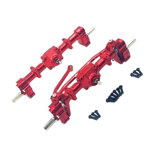 ＡＷＨＡＯ 1/16 RC Auto Vorder Und Hinterachse für C14 C54 Crawler Modelle, Rot von ＡＷＨＡＯ