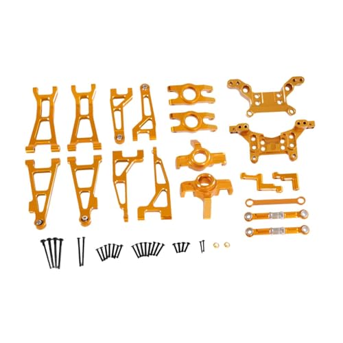 ＡＷＨＡＯ 1/16 RC Car Upgrade Set Ersetzen Sie Die Metalllenkungs Kit Teile für 16207 16208 16209 16210, Gold von ＡＷＨＡＯ