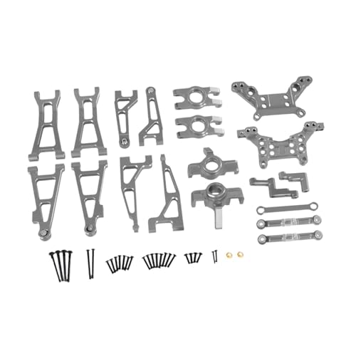 ＡＷＨＡＯ 1/16 RC Car Upgrade Set Ersetzen Sie Die Metalllenkungs Kit Teile für 16207 16208 16209 16210, Silber von ＡＷＨＡＯ