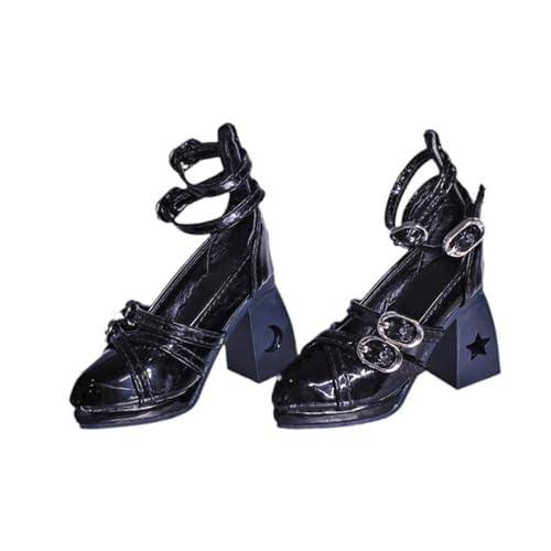 ＡＷＨＡＯ 1/3 Weibliche Puppe Hochhackige Schuhe Puppe Schuhe Geschenk Komfortable Sammlung Dekoration Sandalen Modell für Weibliche Action Figuren, Schwarz von ＡＷＨＡＯ