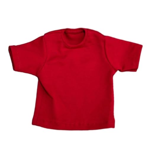 AWHAO 1/6 Damen T Shirt Kostüm Miniatur Kleidung Kurze Ärmel für 12 Zoll Dress Up Puppenmodell Damen Herren Figuren Zubehör, Rot AWHAO 1/6 Damen T Shirt Kostüm Miniatur Kleidung Kurze Ärmel für 12 Zoll Dress Up Puppenmodell Damen Herren Figuren Zubehör, Rot von AWHAO
