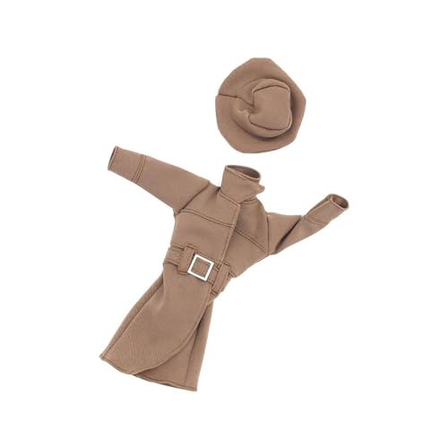 ＡＷＨＡＯ 1/6 Weibliche Action Figuren Kleidung mit Hut, Stilvolle Szene, Foto Requisite, Outfit, Dekoration, Puppenkleidung für 12 Zoll Figurenkörper, Braun von ＡＷＨＡＯ