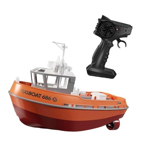 ＡＷＨＡＯ 1/72 RC Schlepper mit Fernbedienung für Wasseraktivitäten Spielzeugboot für Kinder, Orange von ＡＷＨＡＯ