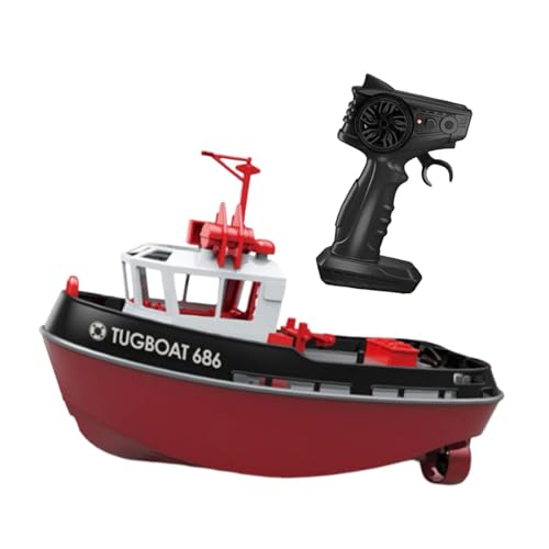 ＡＷＨＡＯ 1/72 RC Schlepper mit Fernbedienung für Wasseraktivitäten Spielzeugboot für Kinder, Schwarz von ＡＷＨＡＯ