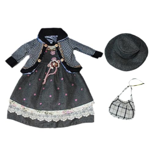 ＡＷＨＡＯ 1: 3 BJD Doll Kleiderpuppe Kleidung für Kinder Geburtstagsgeschenkmodekostüme Outifit für 25 Zoll Puppe, Schwarz von ＡＷＨＡＯ