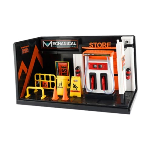 ＡＷＨＡＯ 1:24 Auto Garage Diorama Modell, Werkstattmodell für Diorama, mit Ölmaschine von ＡＷＨＡＯ