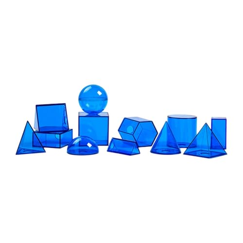 ＡＷＨＡＯ 12x 3D Formen, Durchscheinende Geometrische Körper für Kinder, Jungen, Mädchen, Grundschule von ＡＷＨＡＯ