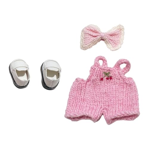 ＡＷＨＡＯ 17 cm Puppenkleidung, Puppenoutifit, Bequem, Trendig, Niedlich, Puppenkleidung, Anzug, Puppenkleidung für Kleine Mädchen, Kindergeschenk, Rosa von ＡＷＨＡＯ