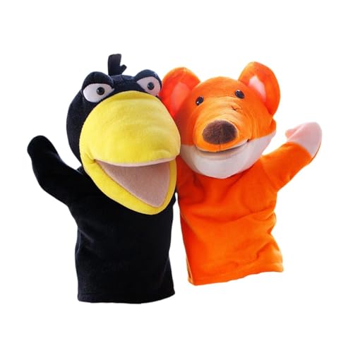 ＡＷＨＡＯ 2 Stücke Tierhandpuppen für Kinder tun Toys Tiere Plüschspielzeug für Vorschule von ＡＷＨＡＯ