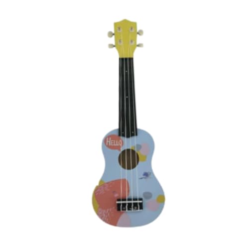 ＡＷＨＡＯ 20,87 Zoll Mini Gitarre Spielzeug Pädagogisches Lernspielzeug Kinder Ukulele Gitarre Spielzeug Kinder Holz Ukulele für Vorschulkinder Jungen, Blau von ＡＷＨＡＯ