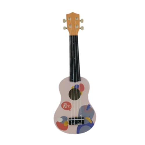 ＡＷＨＡＯ 20,87 Zoll Mini Gitarre Spielzeug Pädagogisches Lernspielzeug Kinder Ukulele Gitarre Spielzeug Kinder Holz Ukulele für Vorschulkinder Jungen, Rosa von ＡＷＨＡＯ