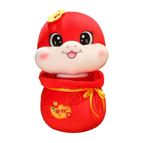 ＡＷＨＡＯ 2025 Chinesisches Neujahr Schlangen Plüschpuppe, Cartoon Schlangenfigur, Chinesische Neujahrsdekoration, Tierpuppe für, 33 cm von ＡＷＨＡＯ