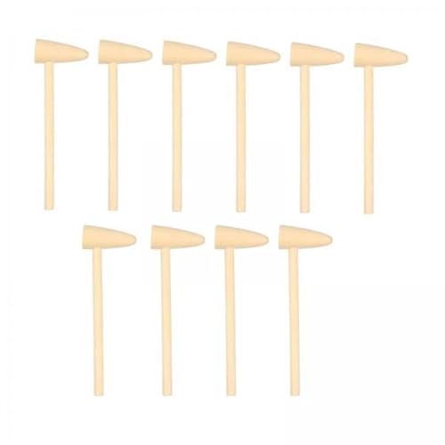 ＡＷＨＡＯ 2X Mini Holzhammer 10er Pack Mallet Stampfspielzeug Niedliches Schlaghammer Spielzeug für Jungen Und Mädchen von ＡＷＨＡＯ