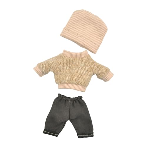 ＡＷＨＡＯ 3 Stück 16 cm Plüschpuppenkleidung, Kapuzenpullover, Mütze Und Hose Als Geburtstagsgeschenke von ＡＷＨＡＯ