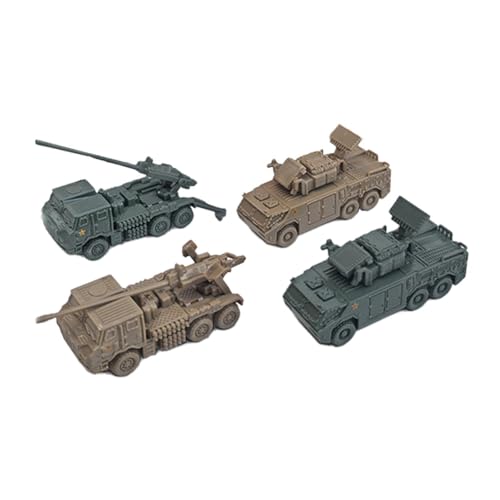 ＡＷＨＡＯ 4Pcs 1:144 Gepanzerte Fahrzeug Modell Sammlerstücke Bildung Ornamente Miniatur von ＡＷＨＡＯ