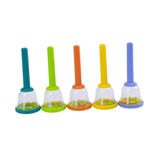 ＡＷＨＡＯ 5X Kids Hand Bell Sand Spielzeug Bunte Hand Percussion Glocken für Partyzubehör von ＡＷＨＡＯ