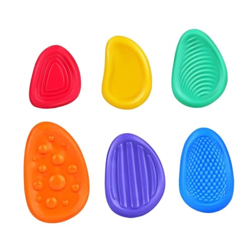 ＡＷＨＡＯ 6X Sensory Stone Texture Soft Worry Stone Lernspielzeug Zappelspielzeug von ＡＷＨＡＯ