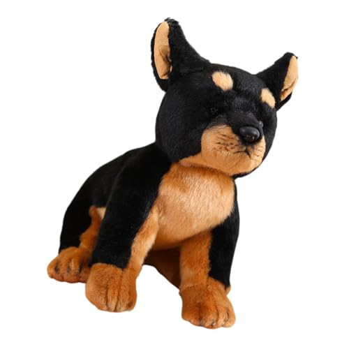 ＡＷＨＡＯ Aussehen Tierischer Spielzeug, Plüsch Tiersimulation, Hundskulptur, Plüsch Tierfiguren für Sofa, Auto, Auto, Auto, Auto, Auto, Auto, Dobermann-Pinscher von ＡＷＨＡＯ