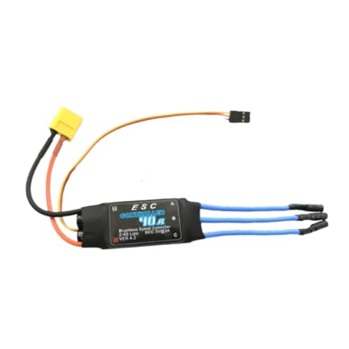 ＡＷＨＡＯ Bürstenloser Motor, Ersatzteil, ESC, elektrischer Geschwindigkeitsregler, ersetzt RC-Hubschrauber, bürstenloser für Quadcopter, Spielzeug, 40a Banane Xt60 von ＡＷＨＡＯ